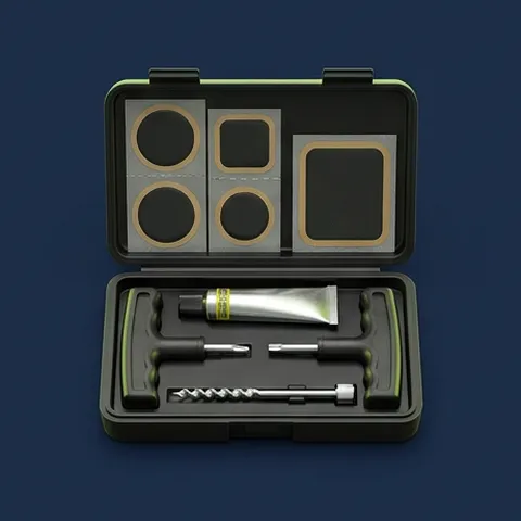 Kit de reparación de pinchaduras en estuche
