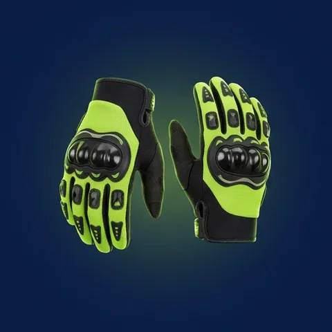 Guantes de cross negro y lima